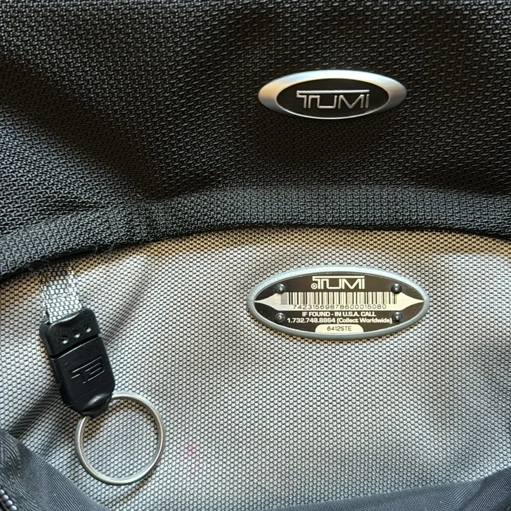 TUMI black travel laptop bag / briefcase